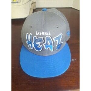Gray And Blue Miami Heat Cap